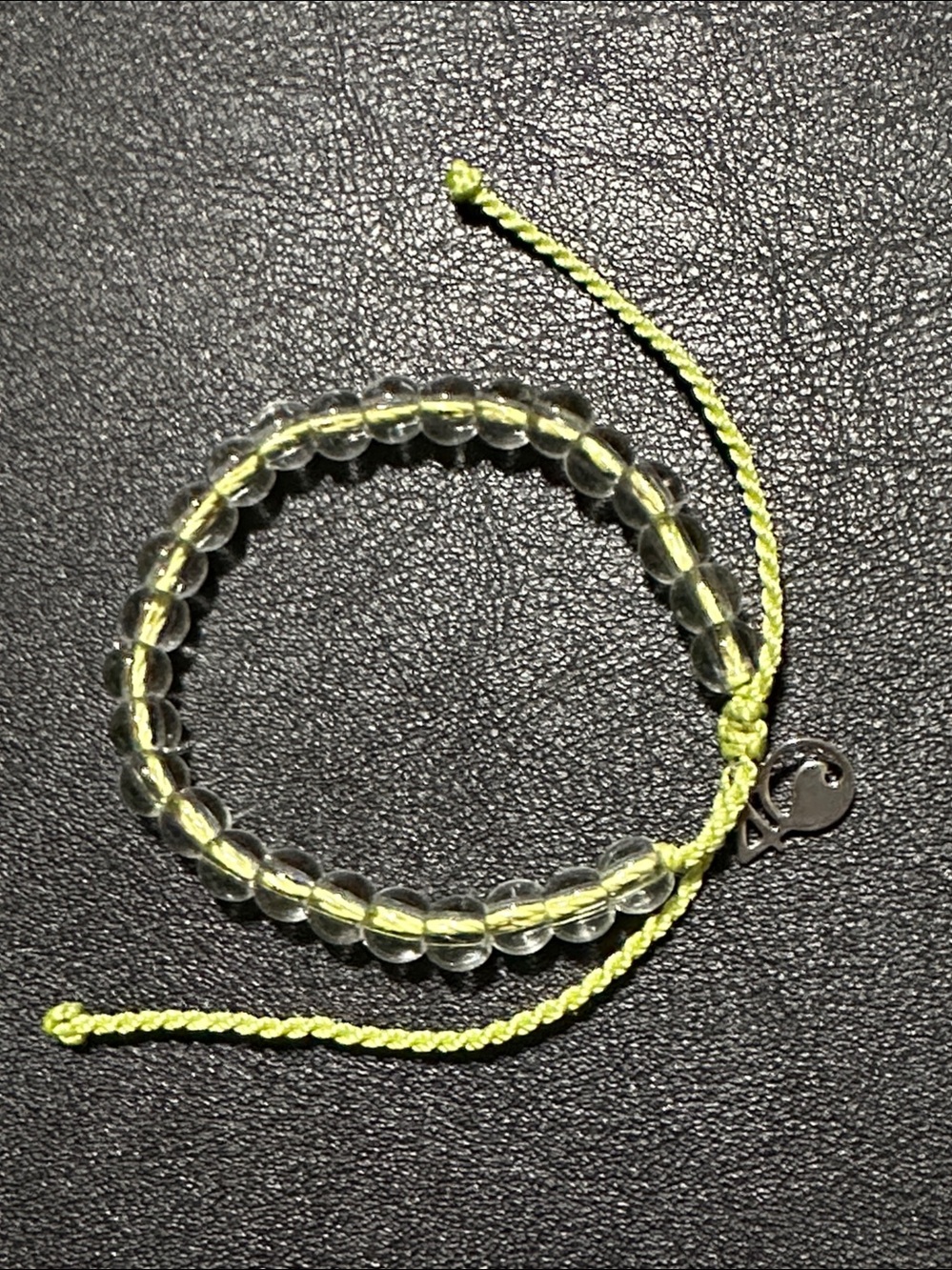 4Ocean Clear 6.4mm Glass Beaded Adjustable Bracelet